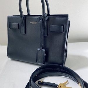 SAINT LAURENT DARK NAVY NANO SAC DE JOUR